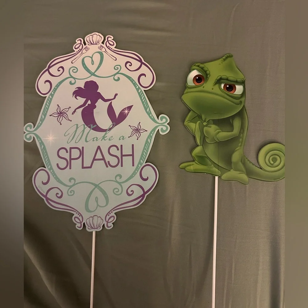 Disney princess birthday party supplies / decorations photo props. Kids - girls
